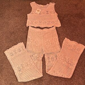 Crochet tank and pant set